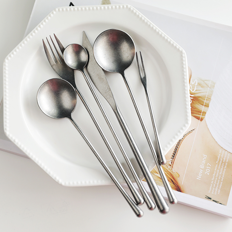 Vintage Collectible Spoons - Retro 304 ze stali nierdzewnej stalowe