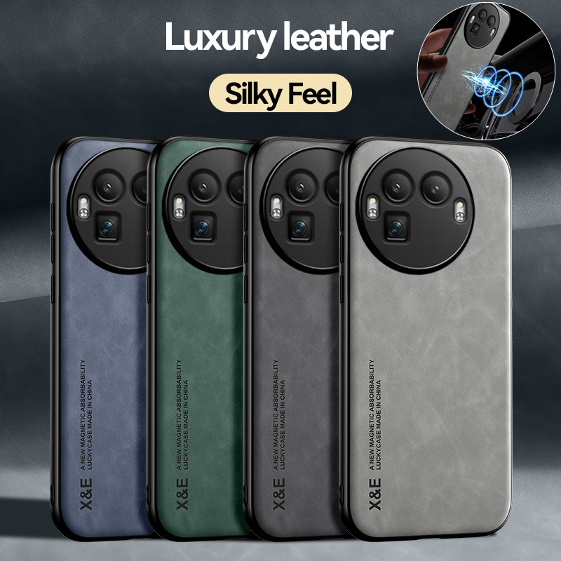 Camera Leather Case - Etui Magnetyczne Luksusowe Skórzane + Miękkie