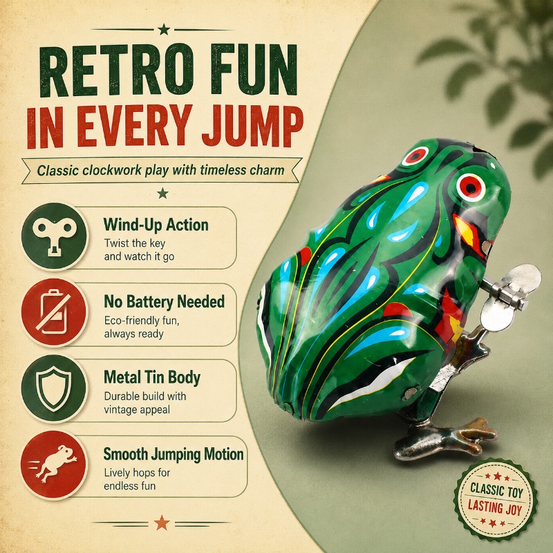 Nostalgiczna sprężynowa żabka  – Vintage And Collectible Toys recenzja i cena