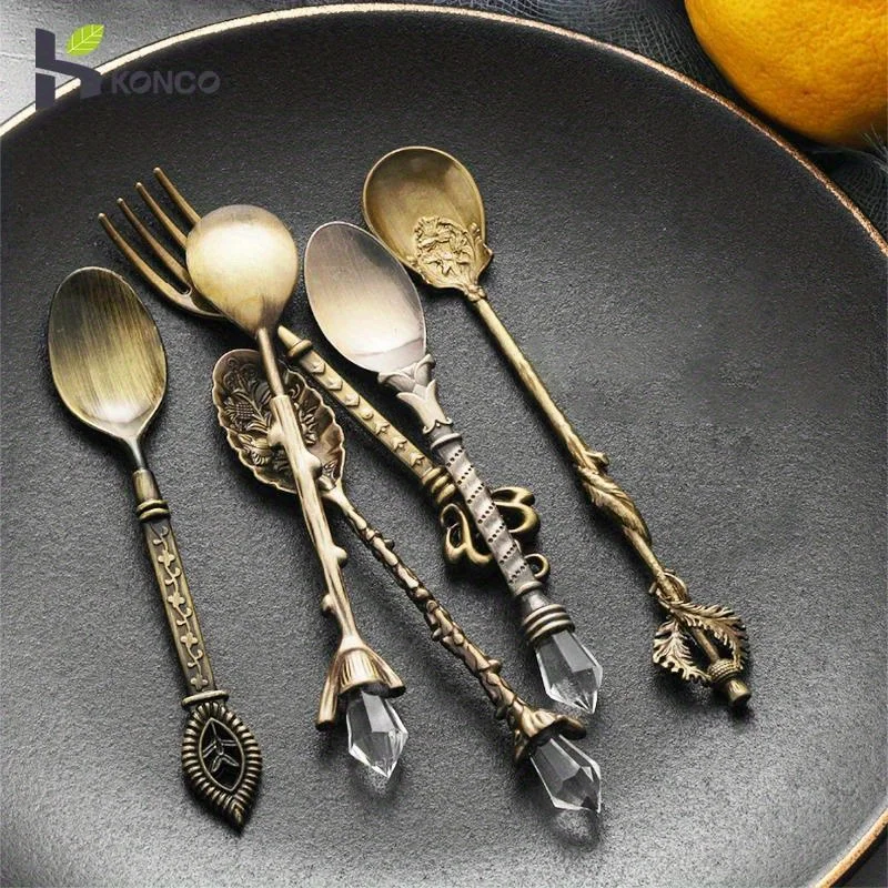 6szt Vintage Łyżki Widelec Kró – Vintage Collectible Spoons recenzja i cena